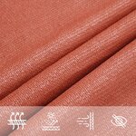 vidaXL Voile d'ombrage 160 g/m² Terre cuite 4x4 m PEHD