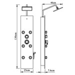 vidaXL Panneau de douche Verre 25x47 5x130 cm Blanc