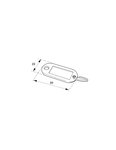 THIRARD - Lot de 5 portes-étiquettes  noir  50x20mm