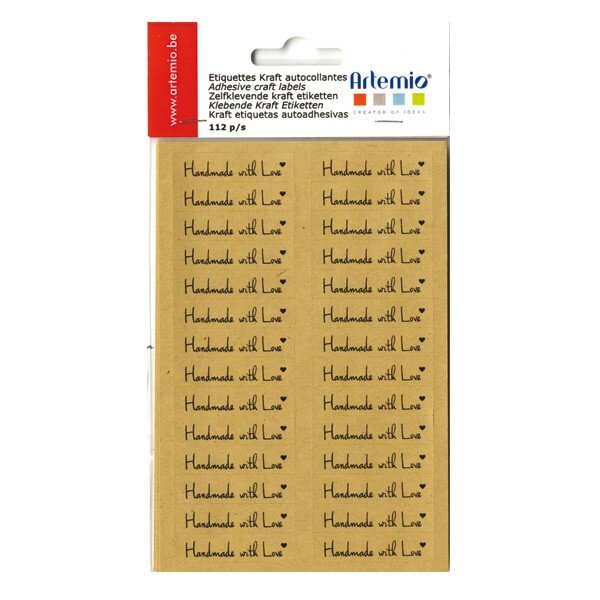 Set 112 Étiquettes Kraft Autocollantes