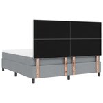 vidaXL Lit à Ressorts avec Matelas Gris Clair Super King Tissu