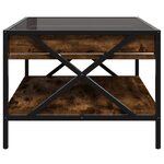 vidaXL Table basse avec LED Infinity chêne fumé 50x50x38 cm