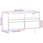 vidaXL Meuble TV mural avec lumières LED blanc 100x31x45 cm