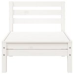 vidaXL Canapé de jardin 3 places et repose-pied blanc bois pin massif