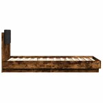 vidaXL Cadre de lit sans matelas chêne fumé 75x190 cm