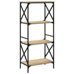 vidaXL Bibliothèque à 4 niveaux chêne sonoma 59x35x132 cm