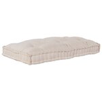 Coussin de canapé sur palette vidaXL en tissu crème