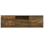 vidaXL Meuble TV Chêne fumé 140x35x40 cm Bois d'ingénierie