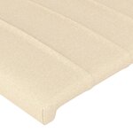 vidaXL Tête de lit à LED Crème 200x5x118/128 cm Tissu