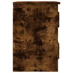 vidaXL Tables de chevet murales 2 Pièces chêne fumé 41 5x36x53 cm
