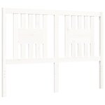 vidaXL Cadre de lit sans matelas blanc 140x190 cm bois massif
