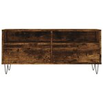 vidaXL Meuble TV chêne fumé 100x34 5x44 5 cm bois d'ingénierie