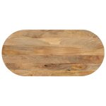 vidaXL Dessus de table 110x50x3 8 cm ovale bois massif de manguier