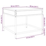 vidaXL Table basse avec LED Infinity noir 50x50x41 cm