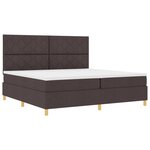 vidaXL Lit avec sommier et matelas Marron foncé 200x200 cm Tissu