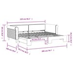 vidaXL Lit de jour avec lit gigogne gris clair 90x200 cm velours