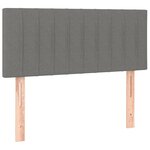 vidaXL Sommier à lattes de lit avec matelas gris foncé 120x190cm tissu