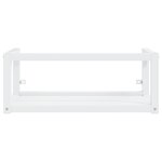 vidaXL Cadre de lavabo de salle de bain vasque à encastrer Blanc Fer