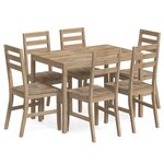 vidaXL Ensemble à dîner 7 Pièces Bois d'acacia solide
