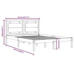 vidaXL Cadre de lit sans matelas blanc 140x200 cm bois massif