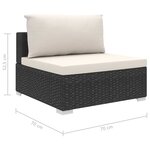 Salon de jardin meuble d'extérieur ensemble de mobilier 6 pièces avec coussins résine tressée noir 02_0016937
