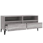 vidaXL Meuble TV sonoma gris 100x34 5x44 5 cm bois d'ingénierie