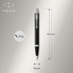 stylo-bille IM laque noire avec attributs chromés PARKER