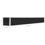 vidaXL Lit surélevé de jardin Acier galvanisé 320x40x45 cm Anthracite