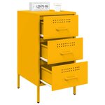 vidaXL Tables de chevet 2 Pièces jaune moutarde 36x39x68 cm