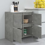 vidaXL Buffets 2 Pièces Gris béton 70x41x75 cm Aggloméré