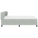 vidaXL Lit à ressorts avec matelas en gris clair  140x190 cm  Velours