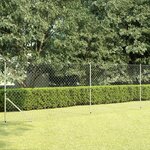 vidaXL Clôture à mailles avec poteaux Acier galvanisé 15x1 5 m Argenté