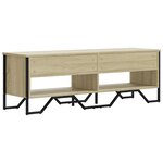 vidaXL Meuble TV chêne sonoma 122x34x41 cm bois d'ingénierie