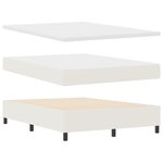 vidaXL Lit à sommier avec Matelas & LED Crème 160x200 cm Tissu en velours côtelé
