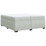 vidaXL Sommier à lattes de lit et matelas Gris clair 200x200cm Velours