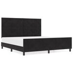lit vidaXL Noir 180x200 cm en Velours
