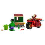 LEGO® 76287 - Iron Man et Hulk en Aventure avec Moto