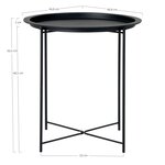 House Nordic Table d'appoint Anne 47 cm Rond Noir