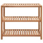 vidaXL Étagère de salle de bain Bois de noyer massif 65x40x55 cm