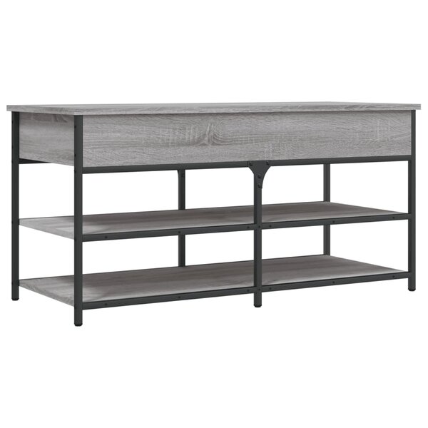 vidaXL Banc à chaussures sonoma gris 100x42 5x50 cm bois d'ingénierie