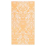 vidaXL Tapis d'extérieur Orange et blanc 160x230 cm PP