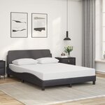 vidaXL Cadre de lit sans matelas gris 140x200 cm similicuir