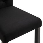 vidaXL Chaises à manger lot de 6 noir tissu