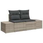 vidaXL Ensemble de canapé de jardin de 9 pièces avec coussins en poly rattan gris clair