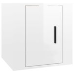 vidaXL Ensemble de meubles TV 2 Pièces blanc brillant bois d'ingénierie