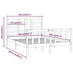 vidaXL Cadre de lit sans matelas 160x200 cm bois massif de pin