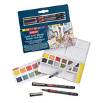 Set LineetWash carrés aquarellables Inktense et Graphitint