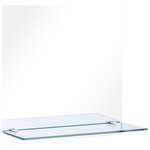 vidaXL Miroir mural avec étagère 30x30 cm Verre trempé