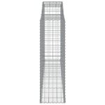vidaXL Paniers à gabions arqués 17 Pièces 300x50x160/180 cm fer galvanisé
