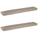 vidaXL Coussins de Palette pour Banc 2 Pièces Taupe 200x40x8 cm Tissu Oxford
